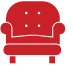 upholstered chair icon