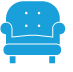 upholstered chair icon
